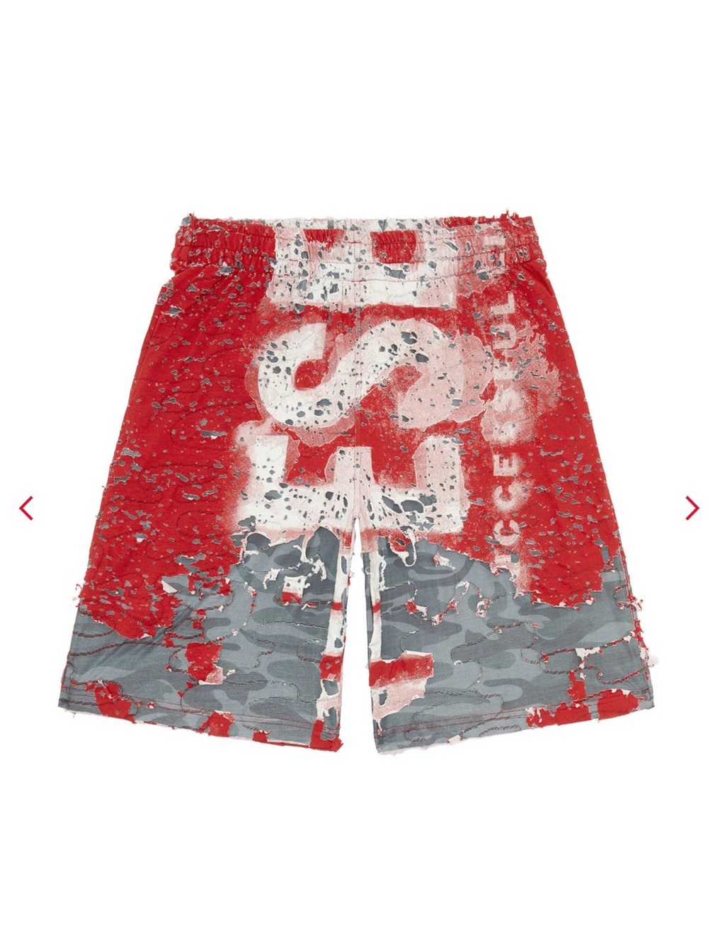 DIESEL Logo Shorts In Destroyed Jersey Size M new